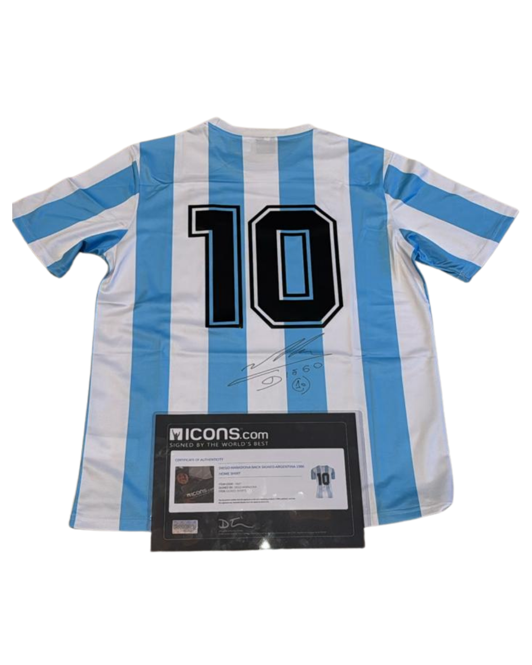 JERSEY MARADONA CERTIFICADO BECKETT