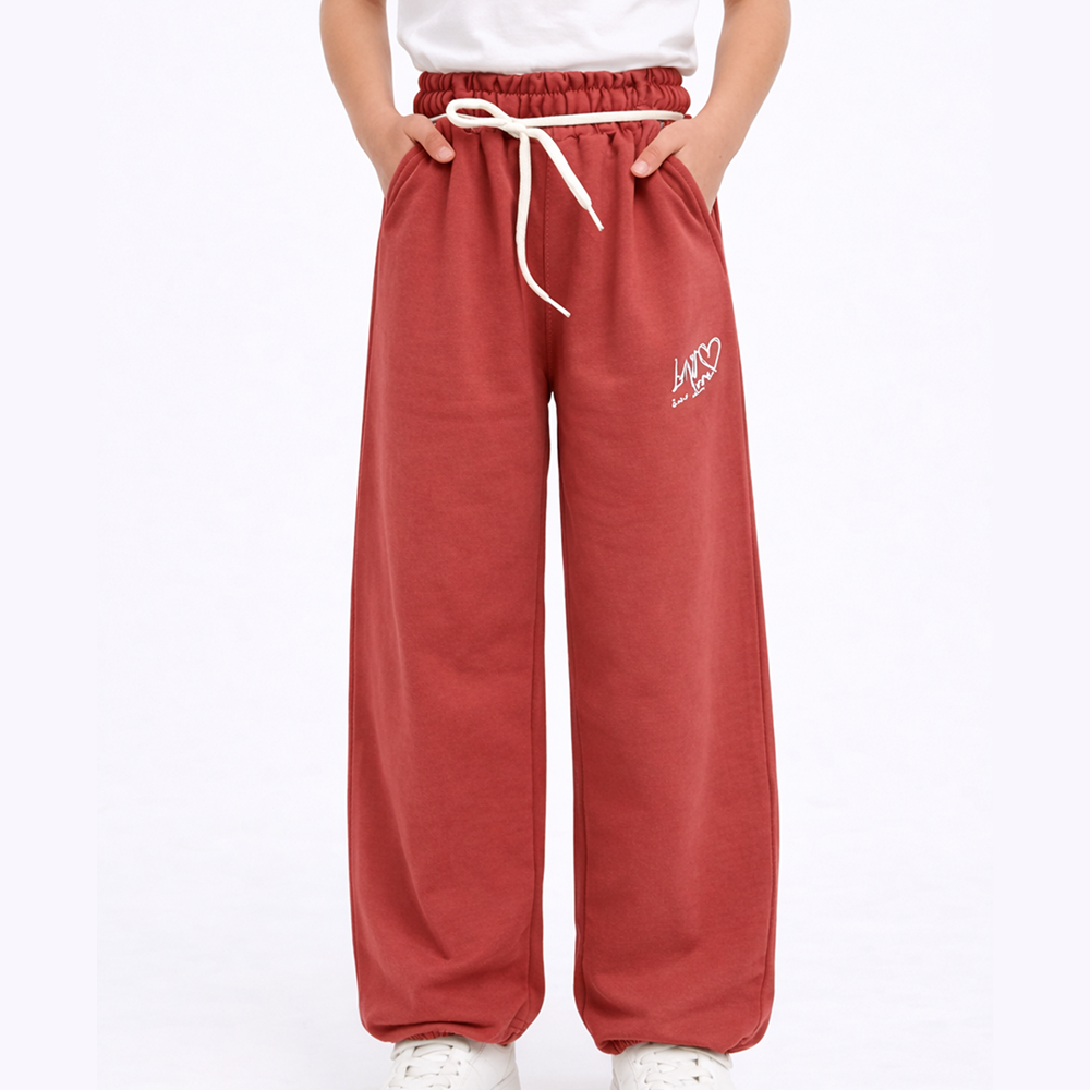 Штани спортивні, прогулянкові для дівчат від 4 до 16 років, теракотовий