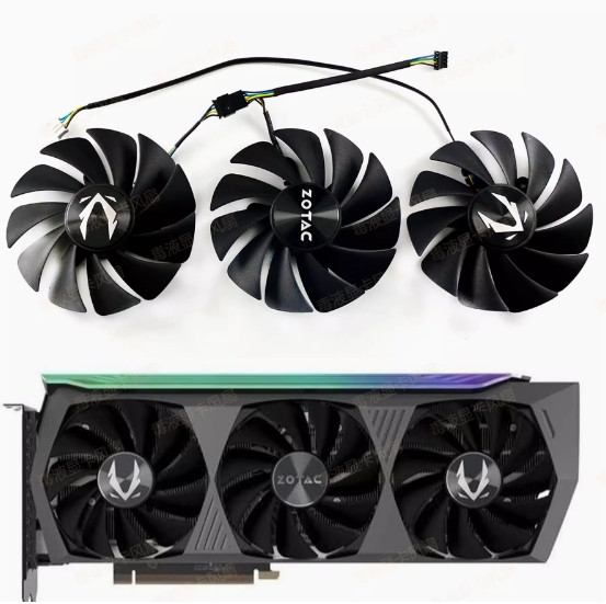Вентилятор кулер Apistek для видеокарты Zotac RTX 3070 TI 3080 3090 HOLO TRINITY GA92S2U CF9015H12S