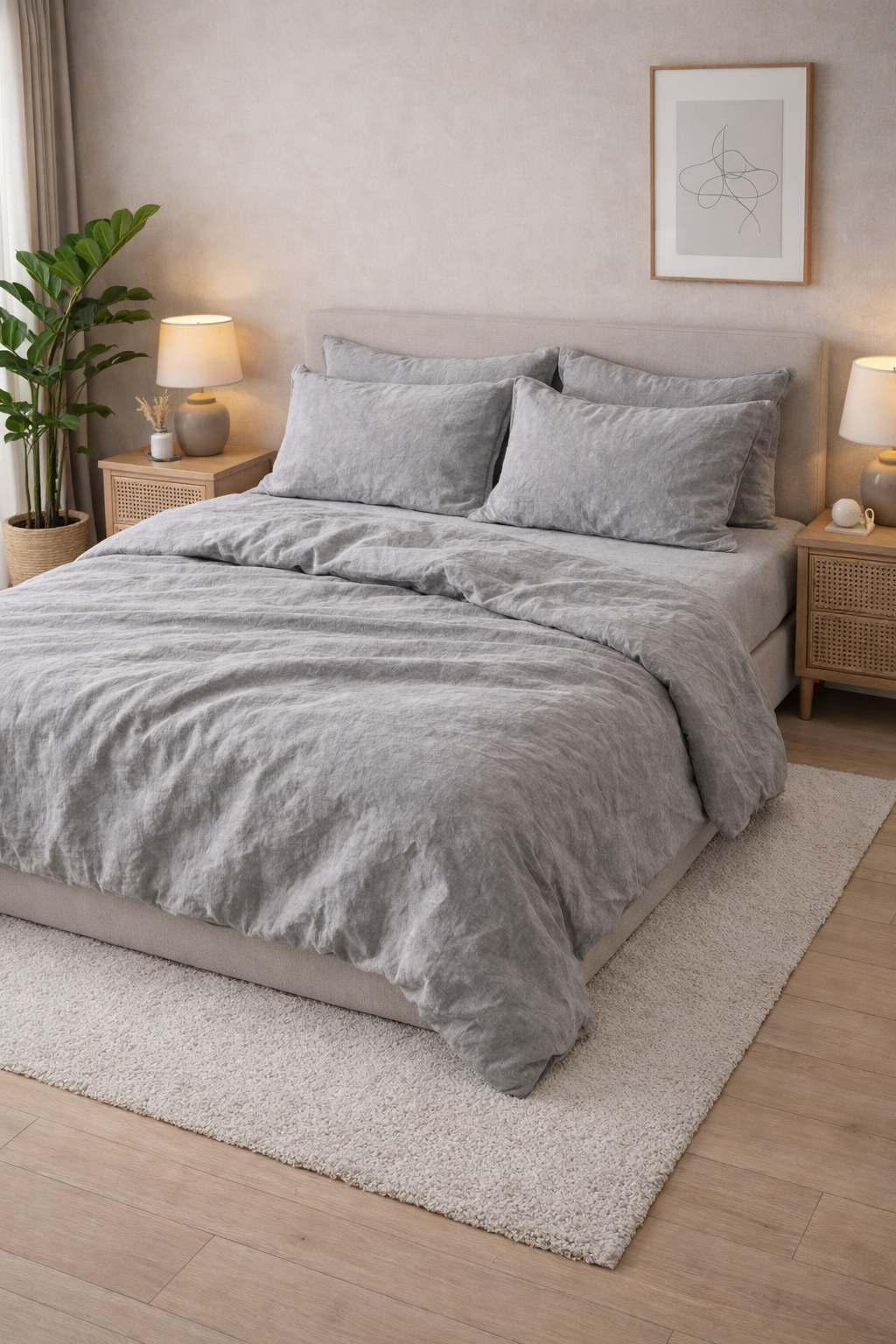 Постільна білизна варена бавовна "Сірий"