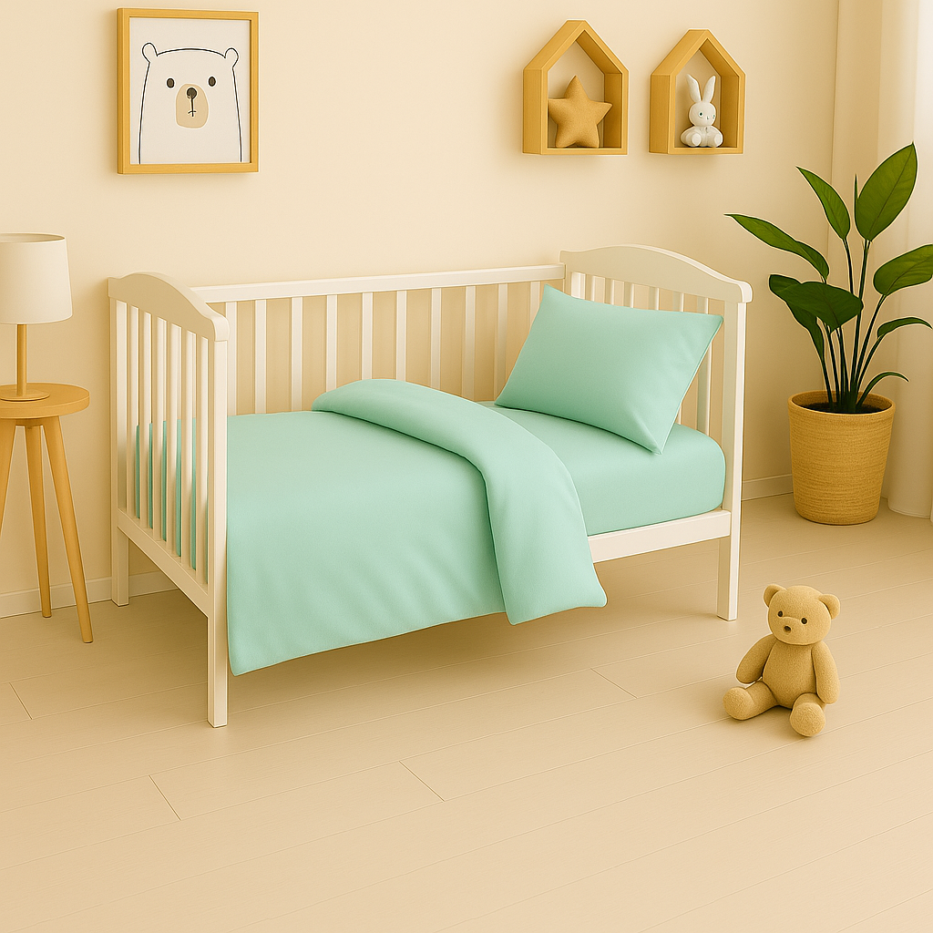 Дитяча постільна білизна з фланелі "Ментол"