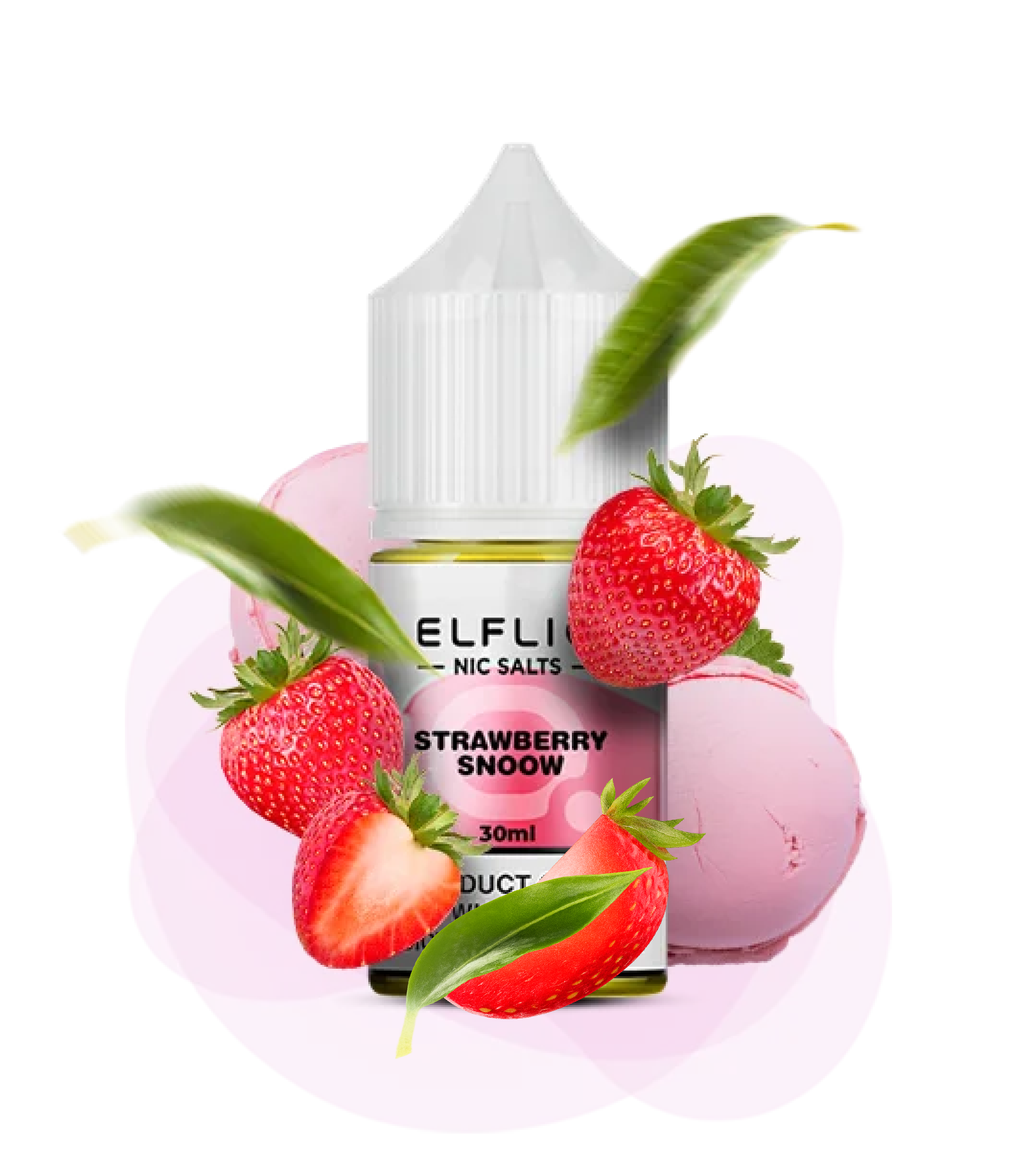 Eӏf Liq 30ml Strawberry Snoow ( Полуничне Морозиво )