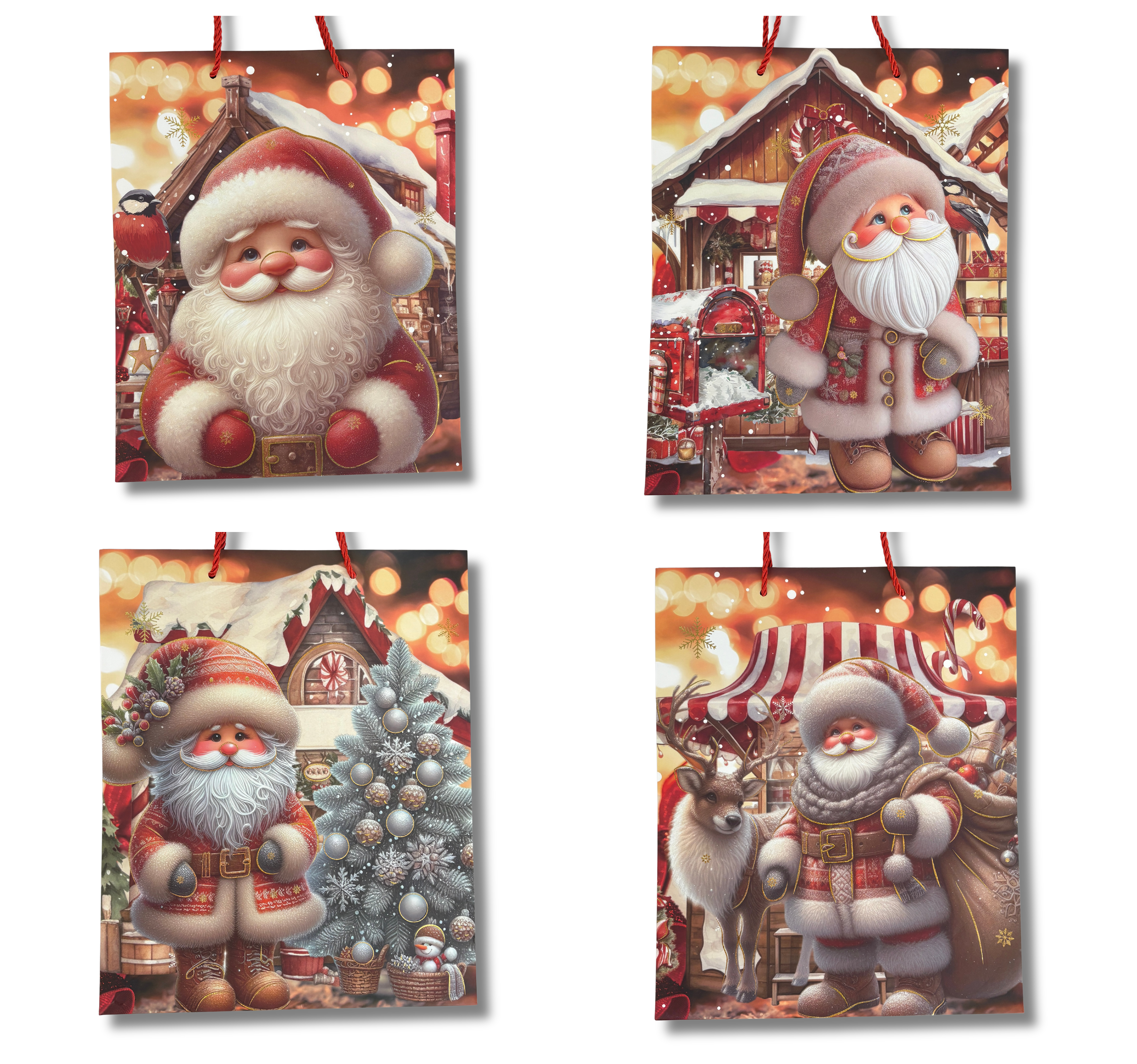 Набір новорічних пакетів 5 шт, 26×32×10 см