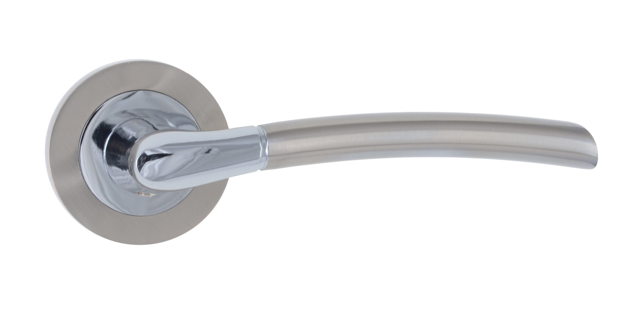Дверна ручка SIBA Olimpos нікель-хром на розетці A01