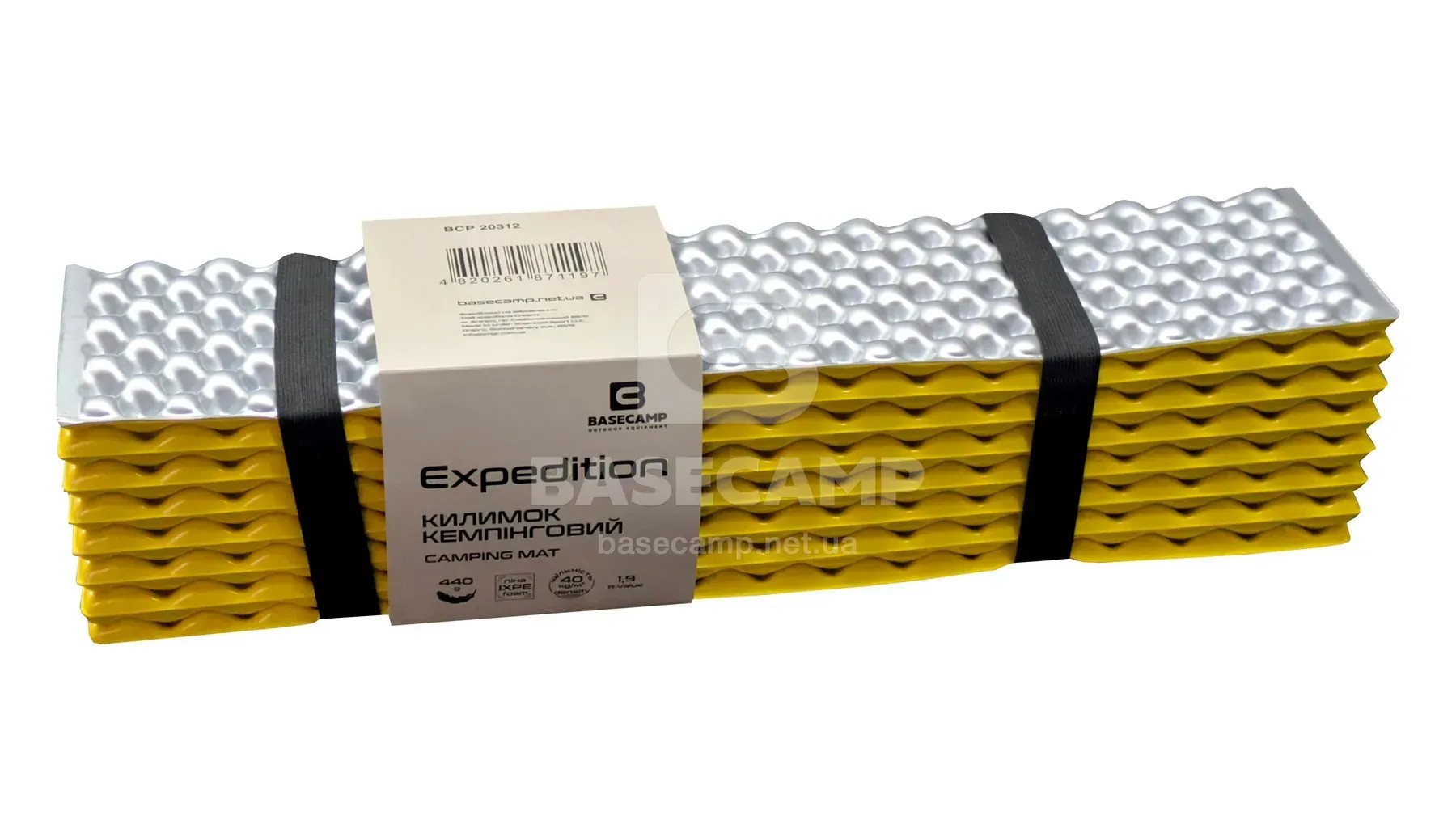 Килимок кемпінговий, каремат Base Camp Expedition IXPE Yellow