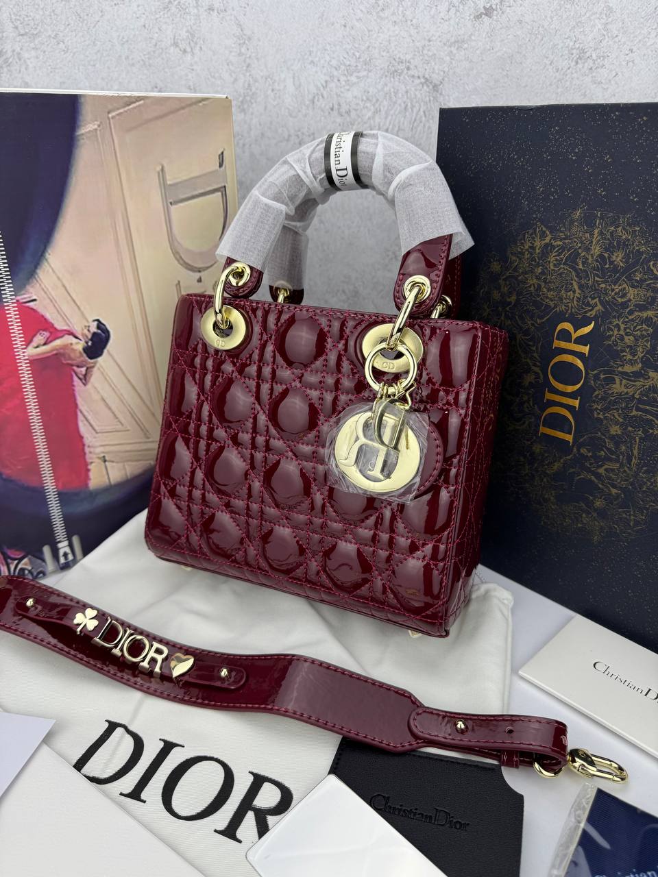 Dior Lady Burgundy Gold