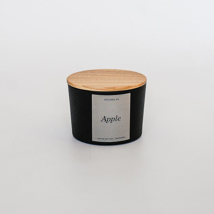 Соєва свічка аромат Apple strudel black (205 мл)
