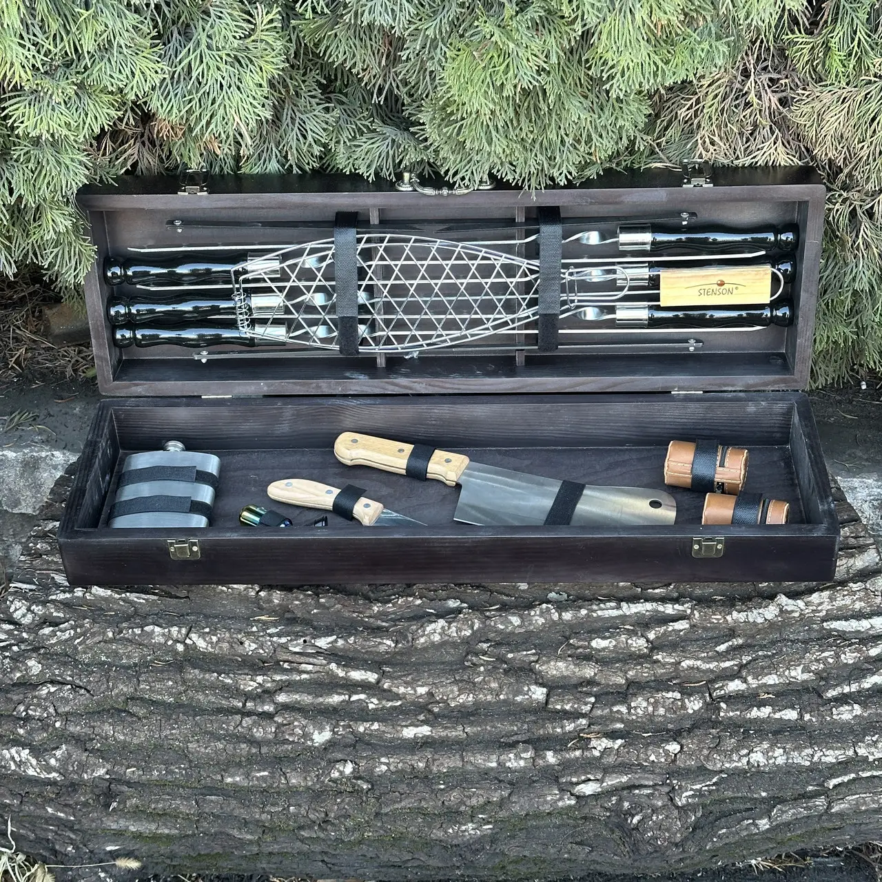 Подарунковий набір шампурів Майстер BBQ чорний