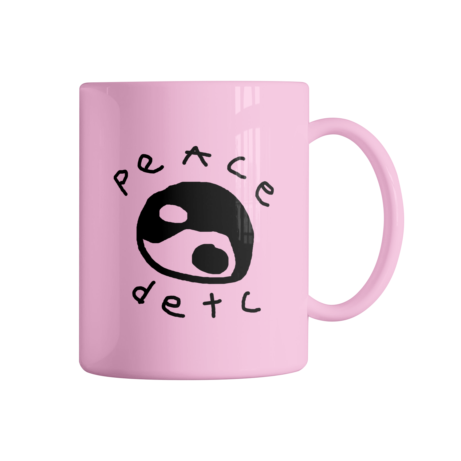 Чашка "Peace detc" рожева