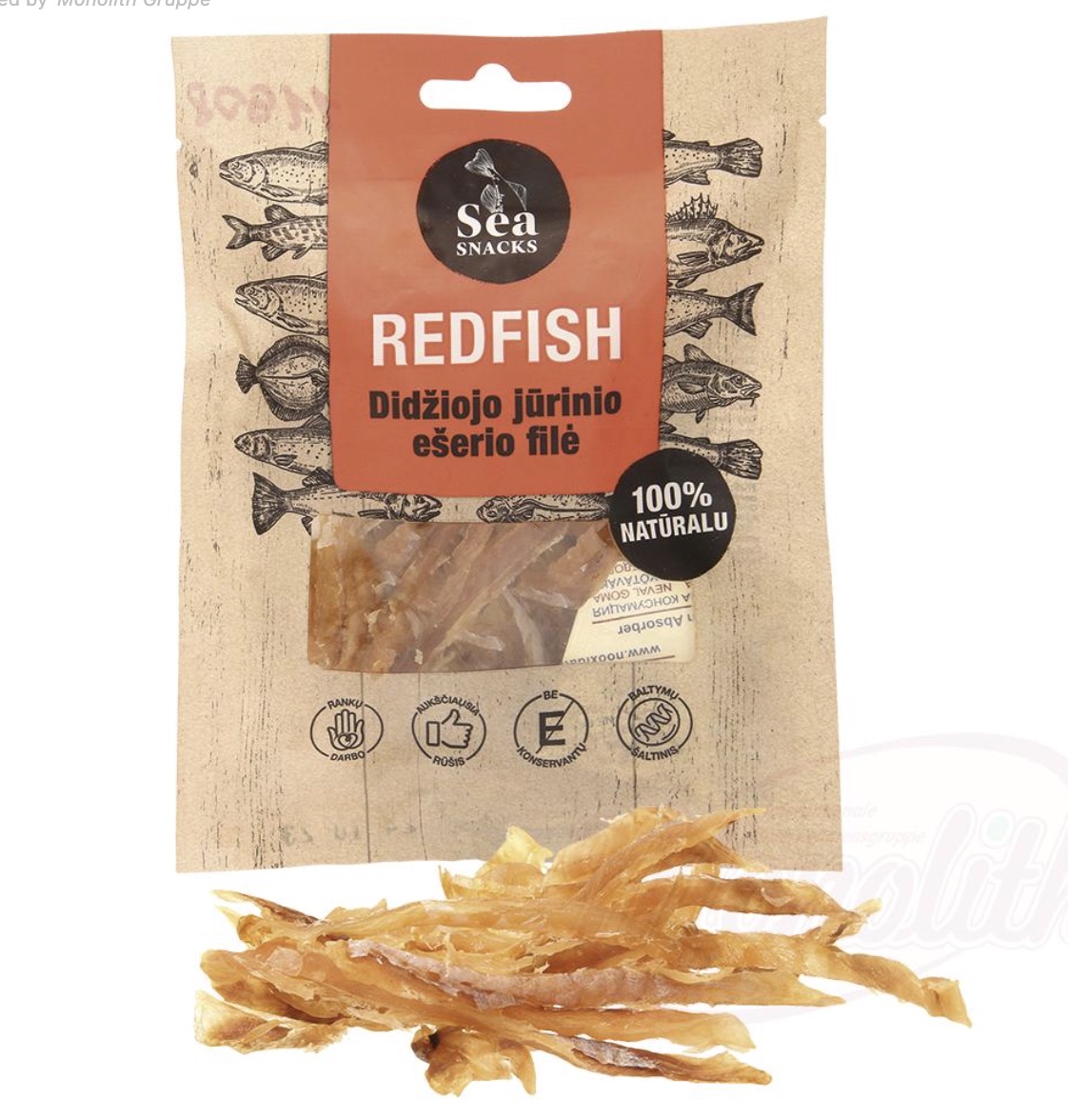 🇱🇹 "Sea Snacks" Полоски из морского окуня, вяленые, 30 гр.