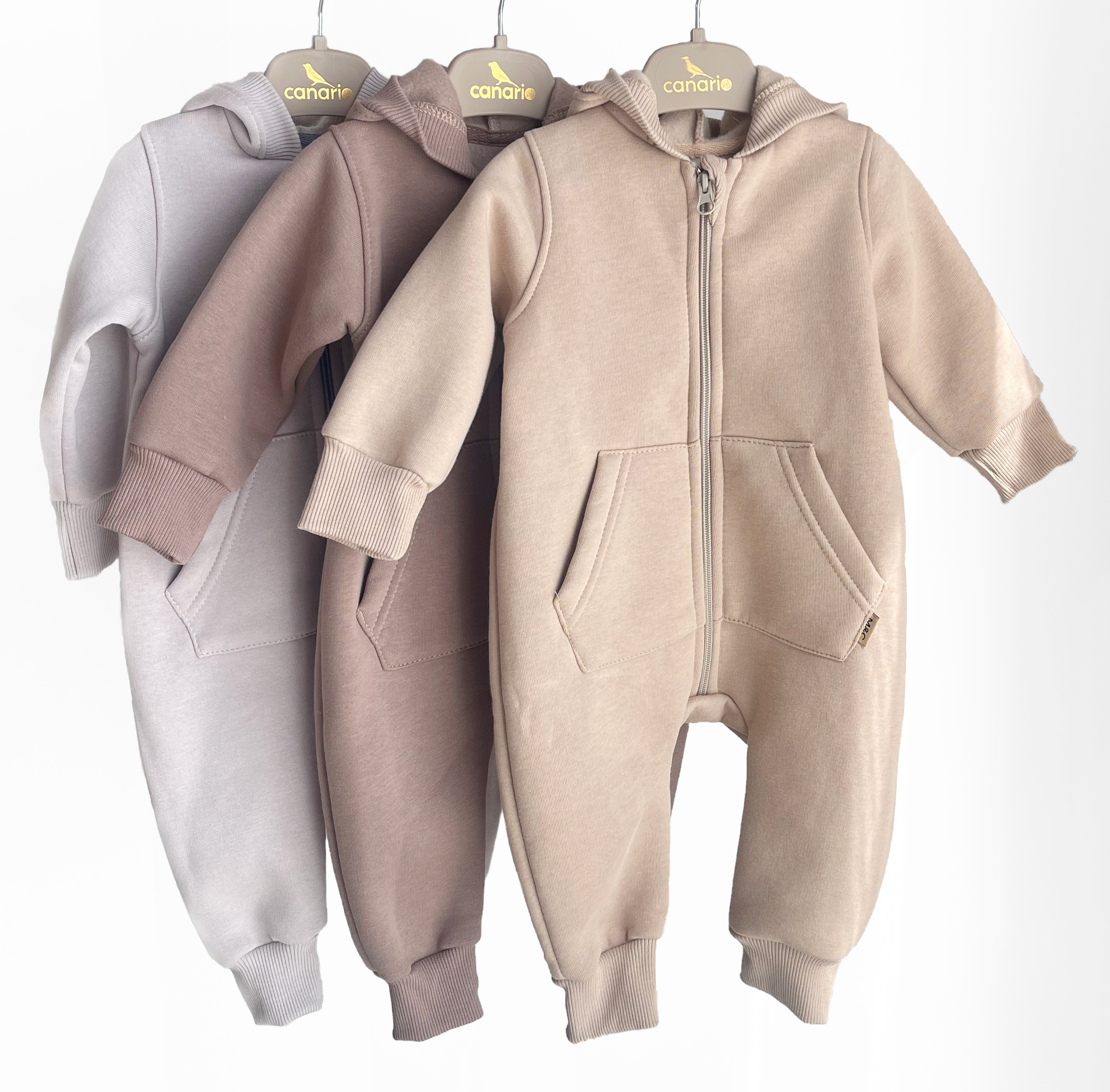 Ромпер з капюшоном (тринитка на флісі)