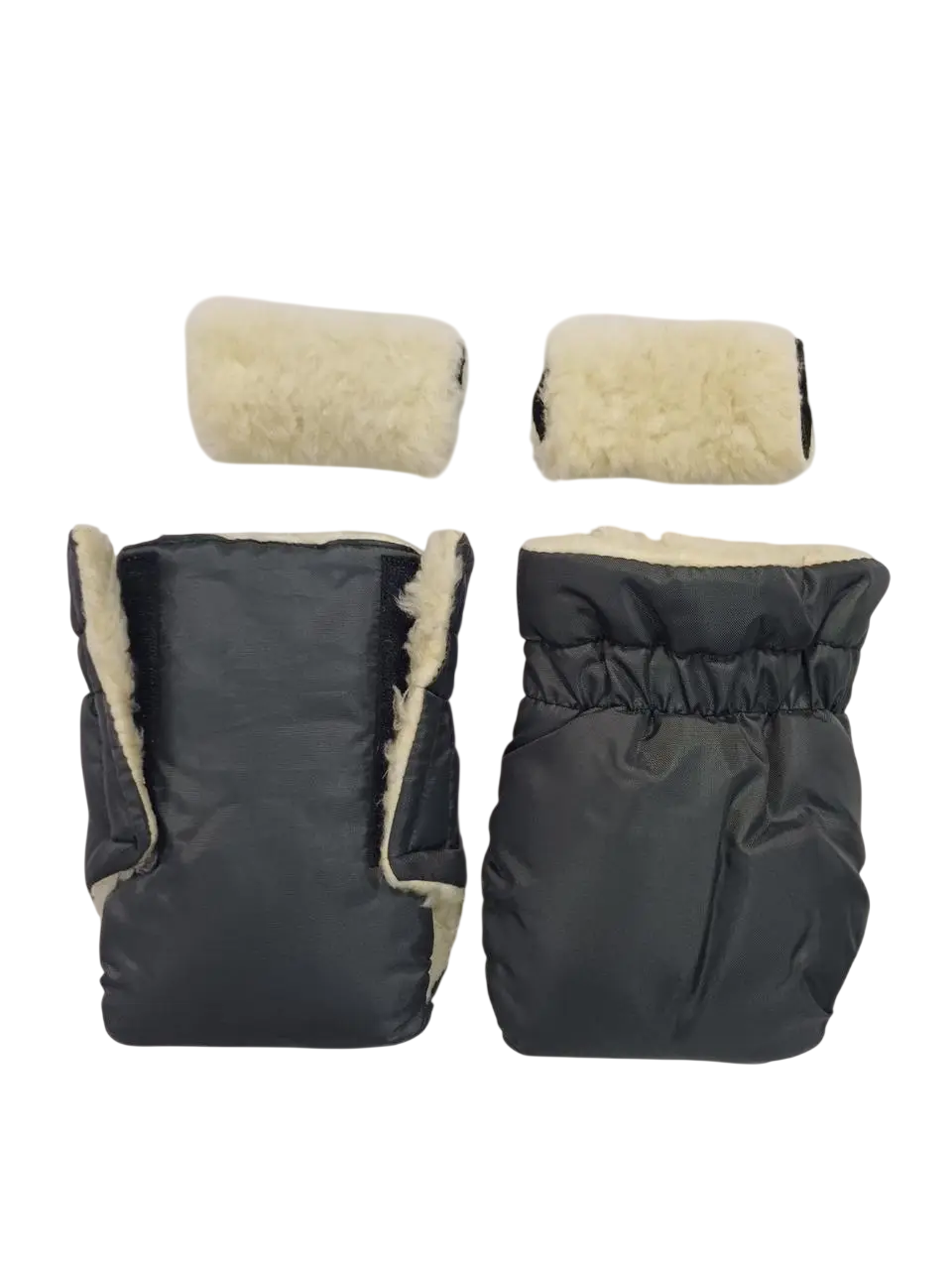 Рукавички муфта для коляски сірі