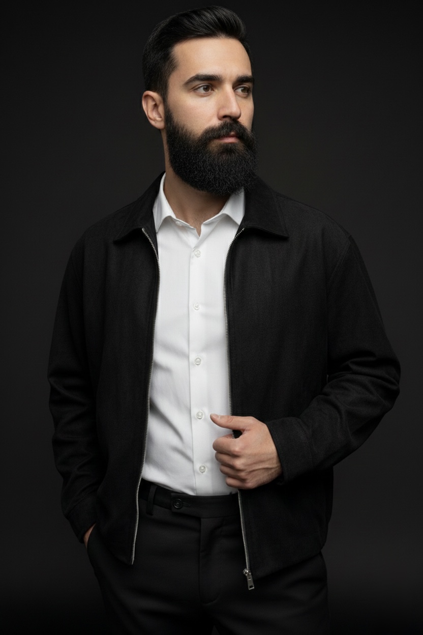 Універсальна чоловіча чорна куртка