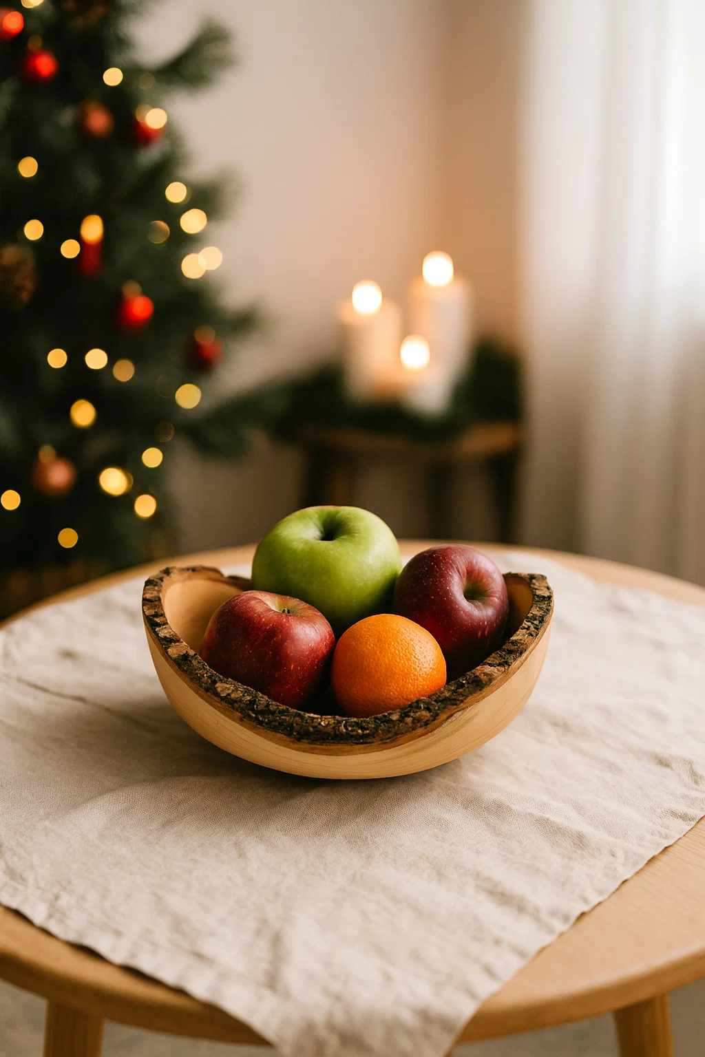 Миска з ясена із живою корою — святковий акцент