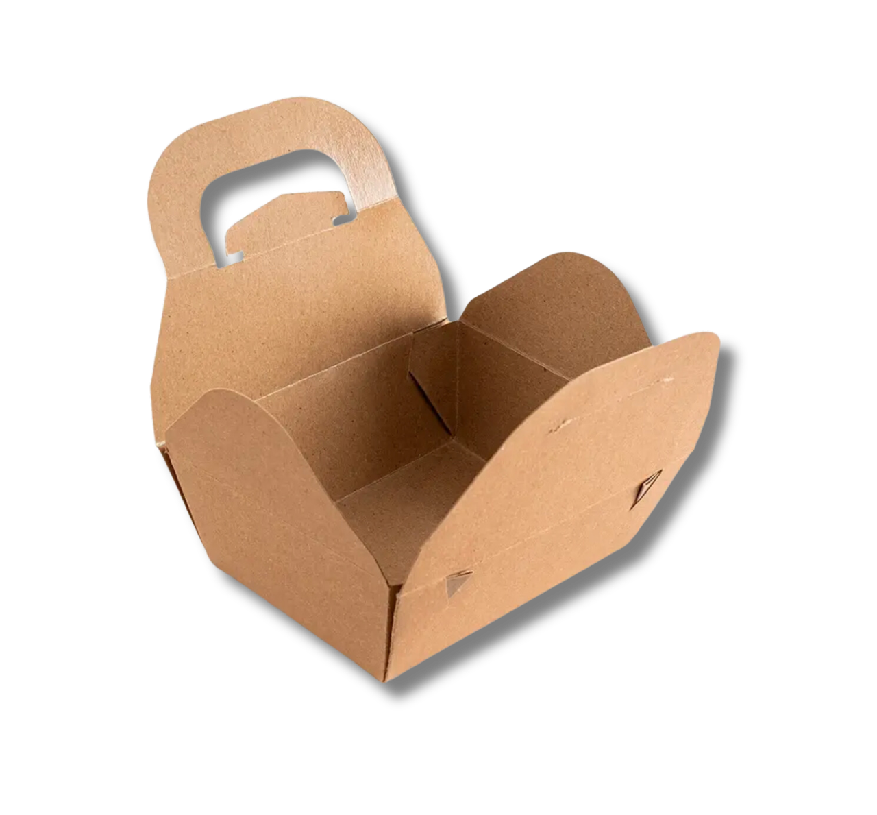 Ланчбокс Крафт 140х110х50 мм з ручкою, упаковка 50 шт, 012300089