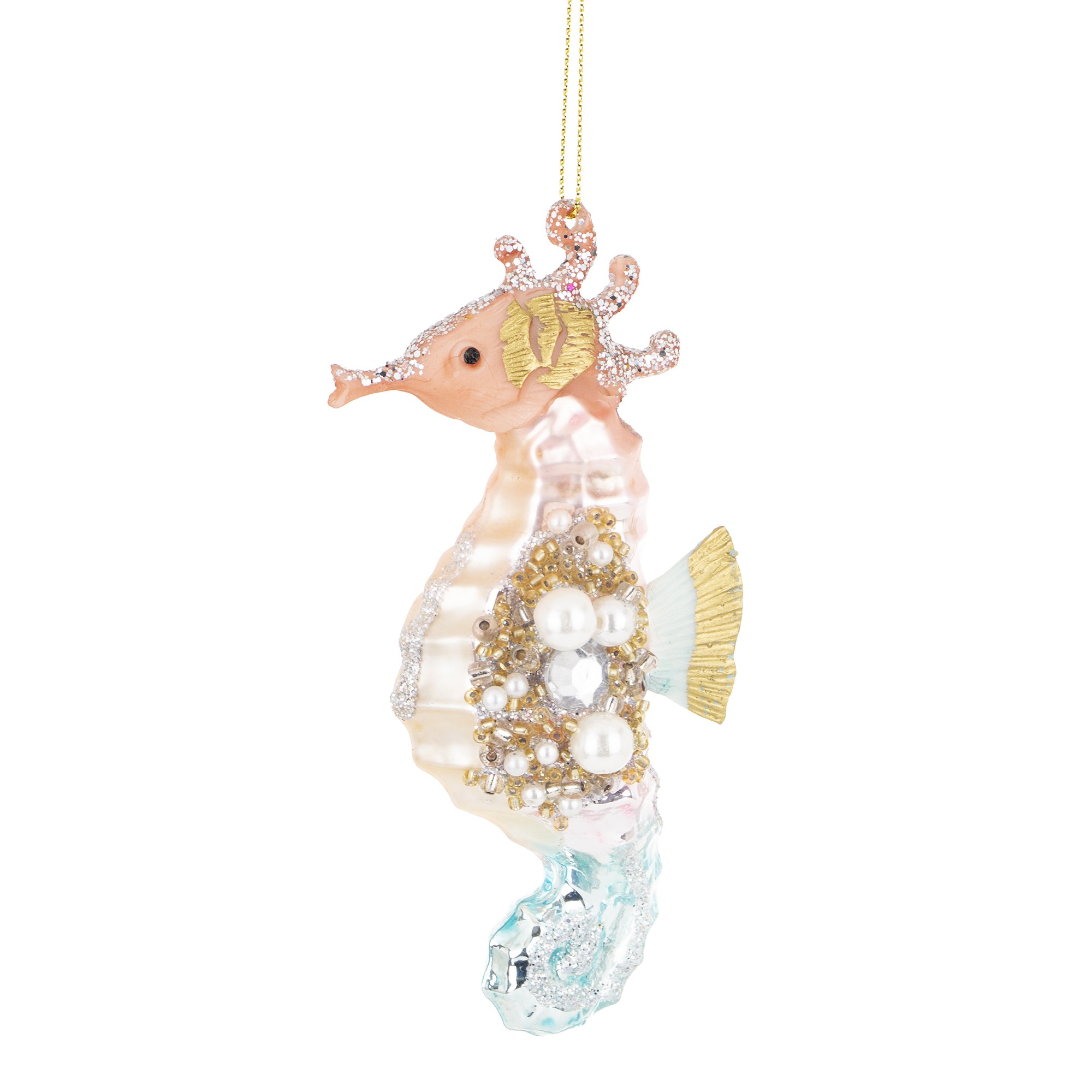 Новорічна підвіска на ялинку «Морський коник»