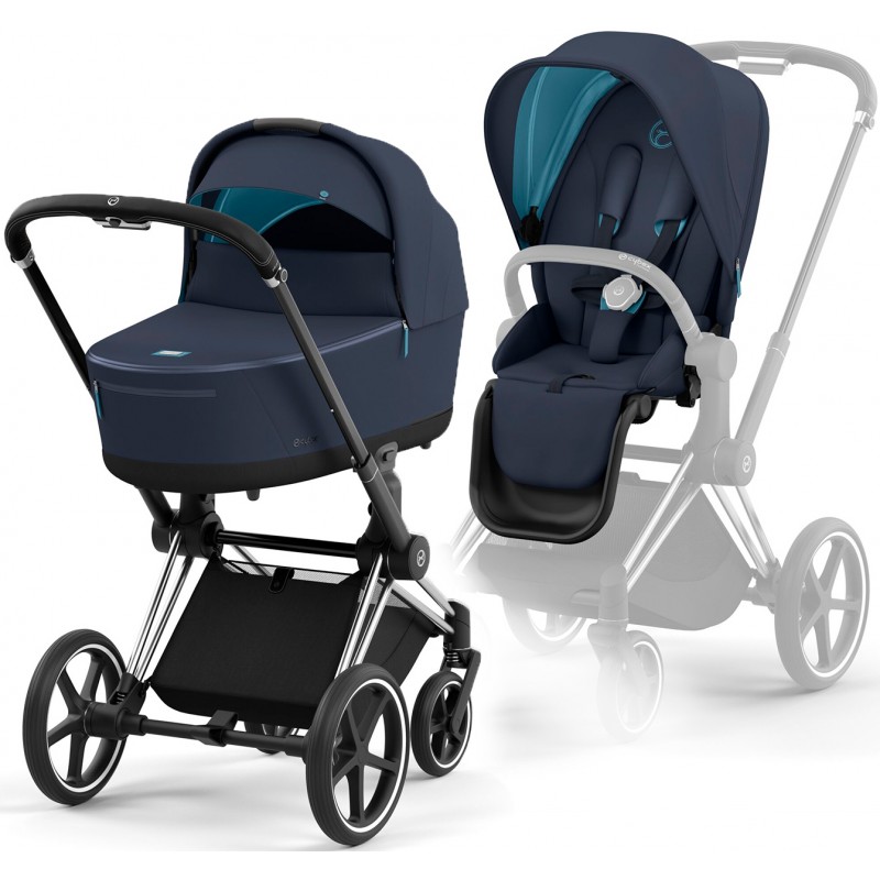 Коляска 2 в 1 Cybex Priam 4.0 Nautical Blue