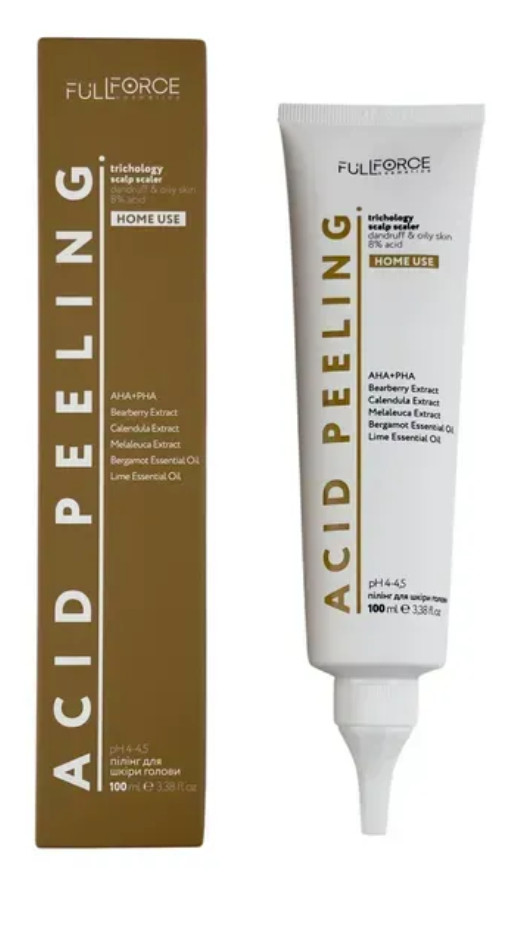 Кислотний пілінг для жирної та проблемної шкіри голови TRICHOLOGY SCALP SCALER 8% ACID, 100 ml