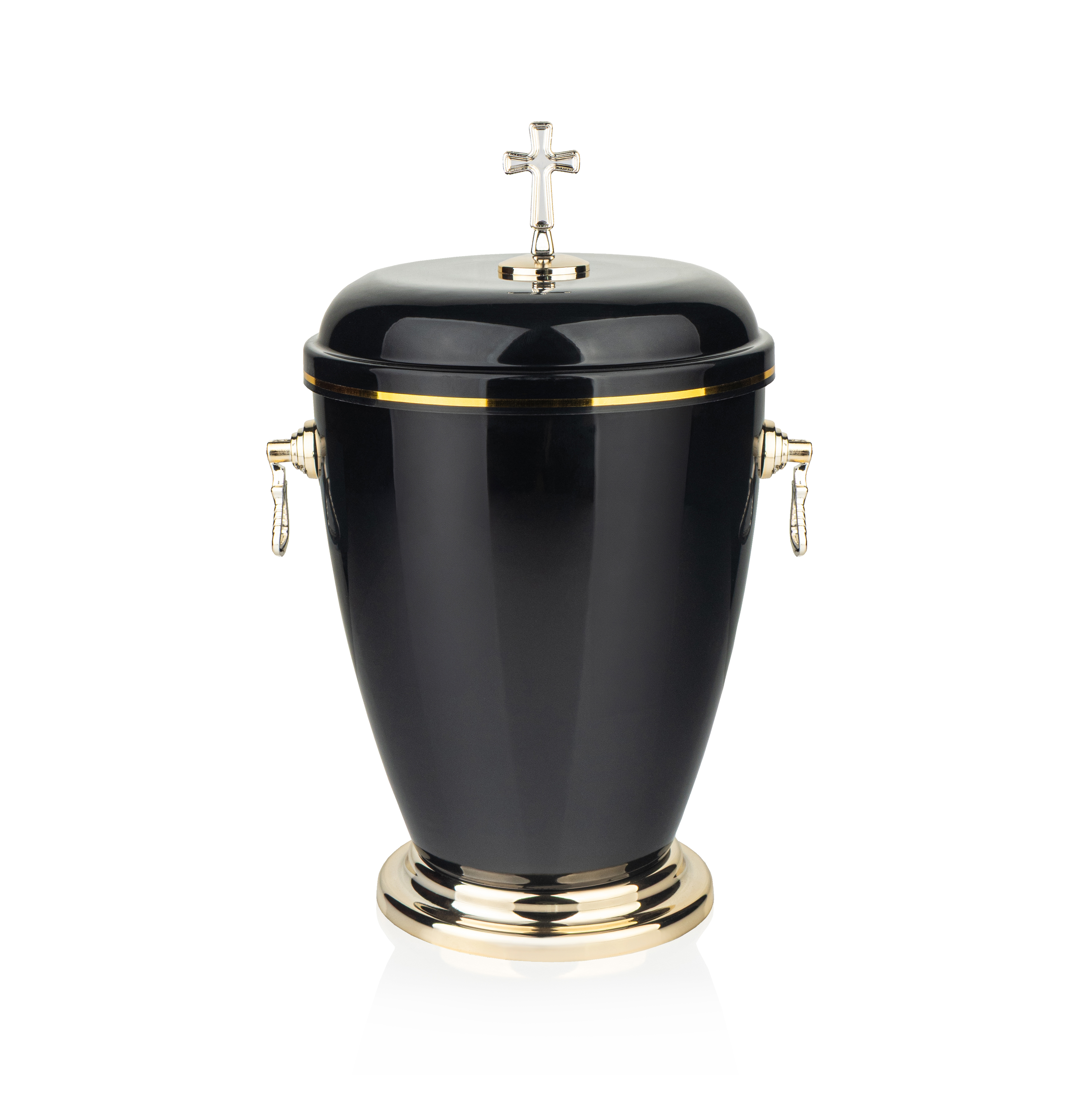 Урна ритуальна пластикова чорна