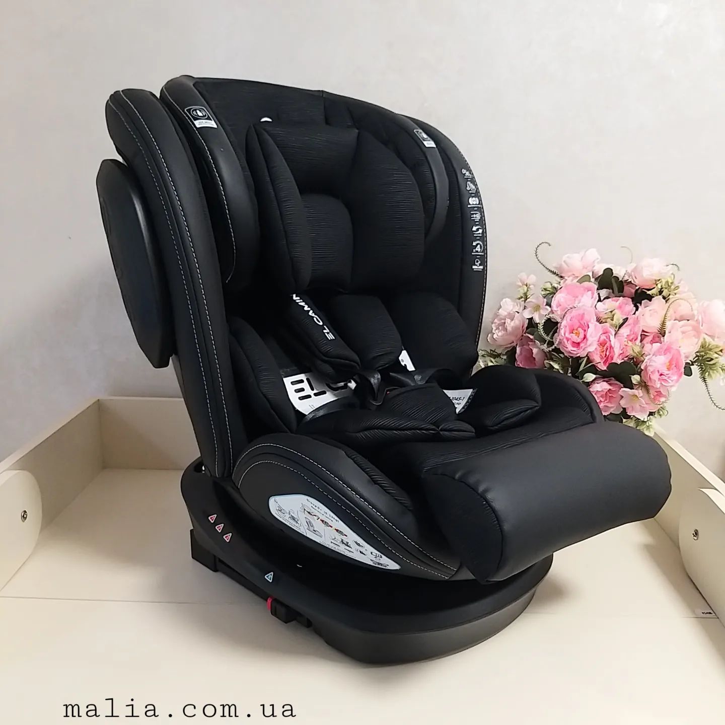 Автокрісло EL Camino ME 1045-1 Evolution 2 360⁰ 0-36 кг Melange Black