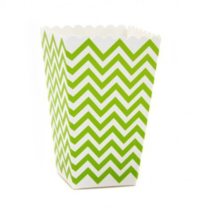 Коробочки поп-корн у шеврон салатові 1шт