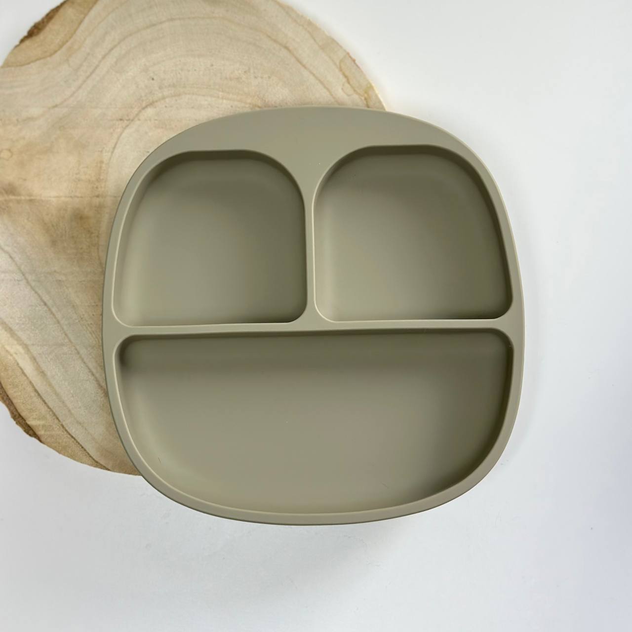 Секційна тарілка на 3 секції Хакі (17-0510)