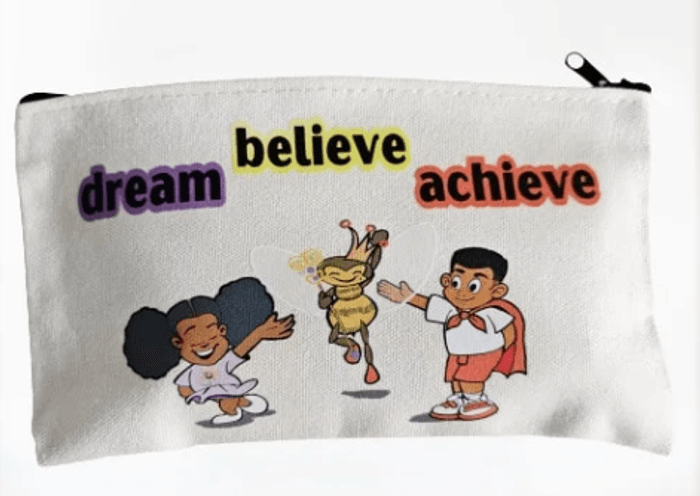 Pencil Case Set with Pens - Dream Believe Achieve 