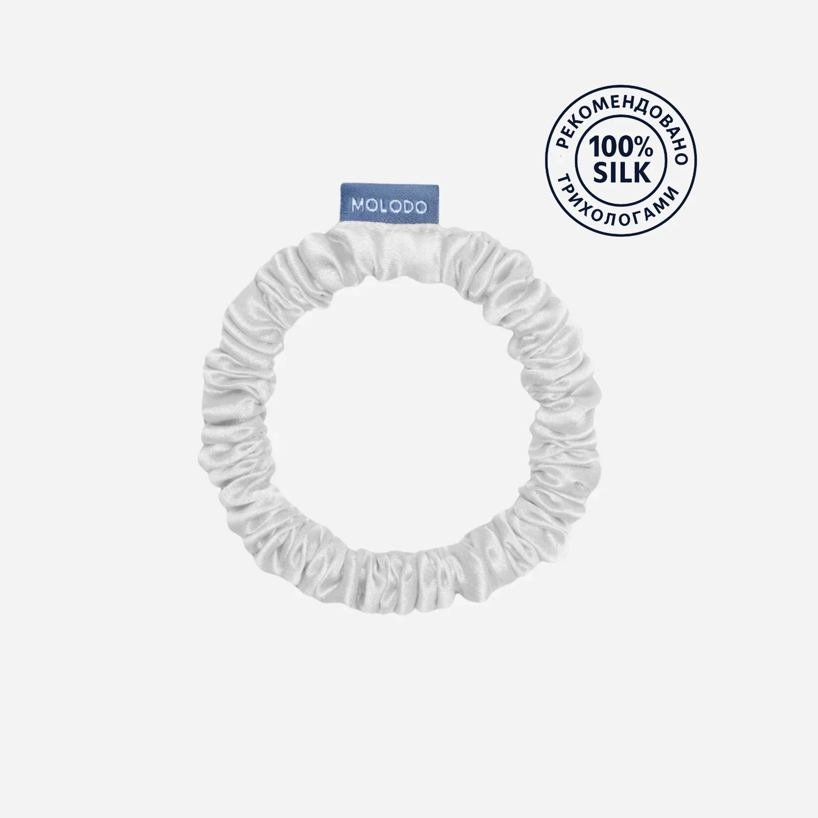 Шовкова резинка Molodo в молочному кольорі розмір S