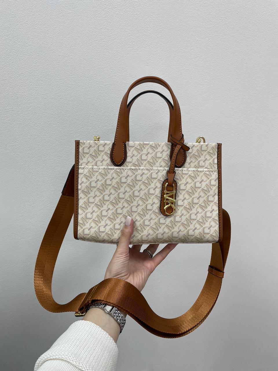 Michael Kors GIGI LG Grab Tote Ivory