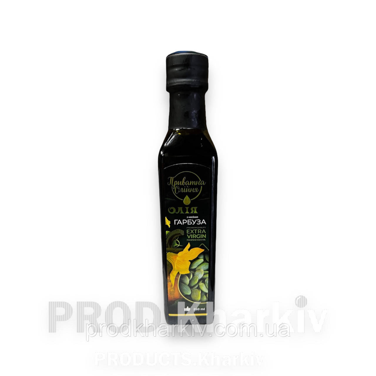 Олія насіння гарбуза Приватна-Олейна Extra Virgin 250ml (Стекло)