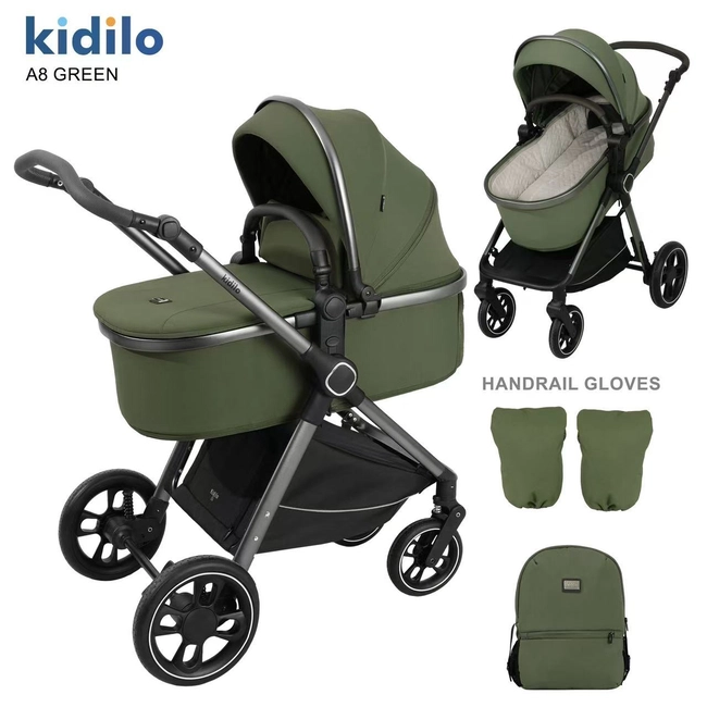 Коляска-трансформер Kidilo A8 Green