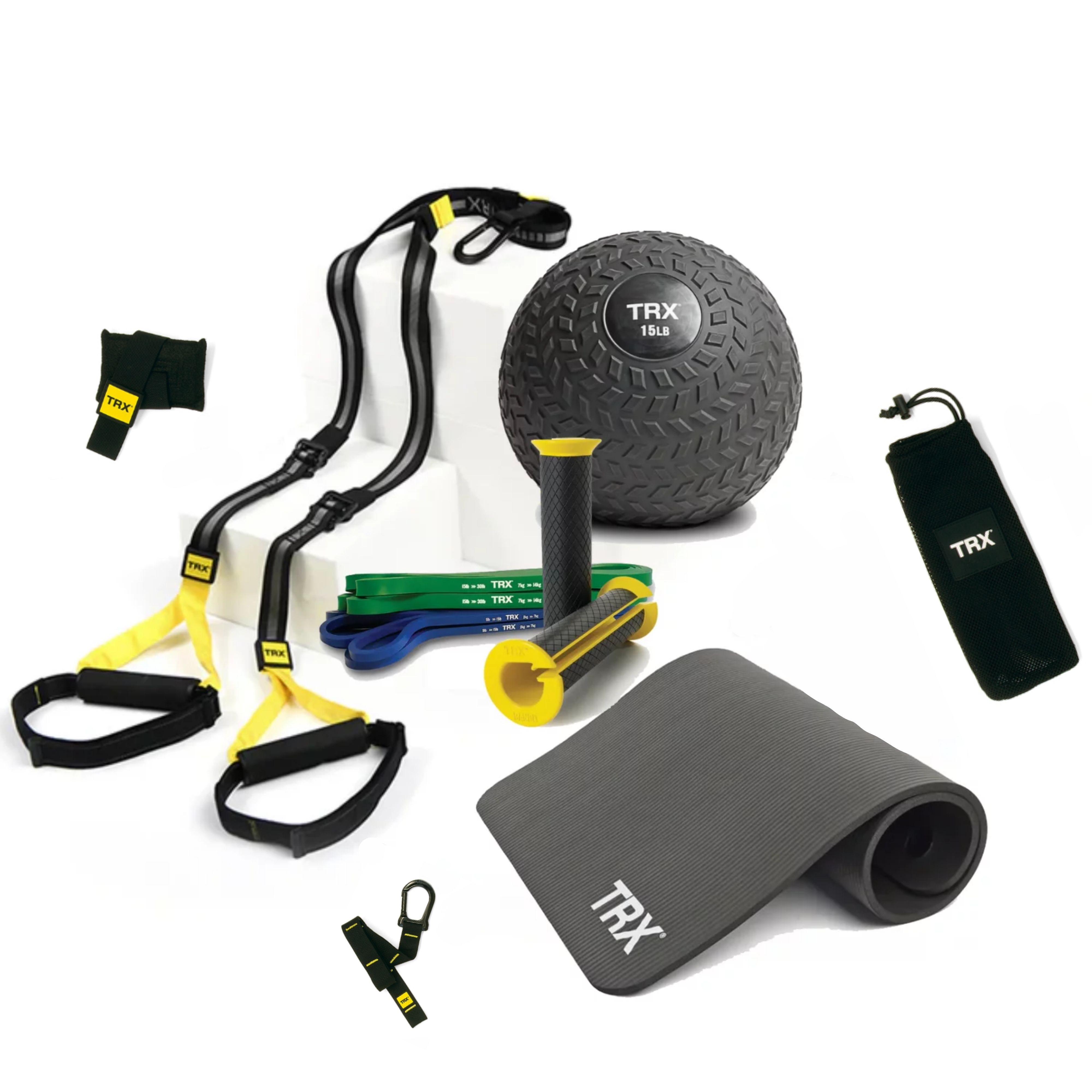 Комплект TRX Full Body HOME2 із підвісними петлями, руків'ями BANDIT, слемболом та килимком