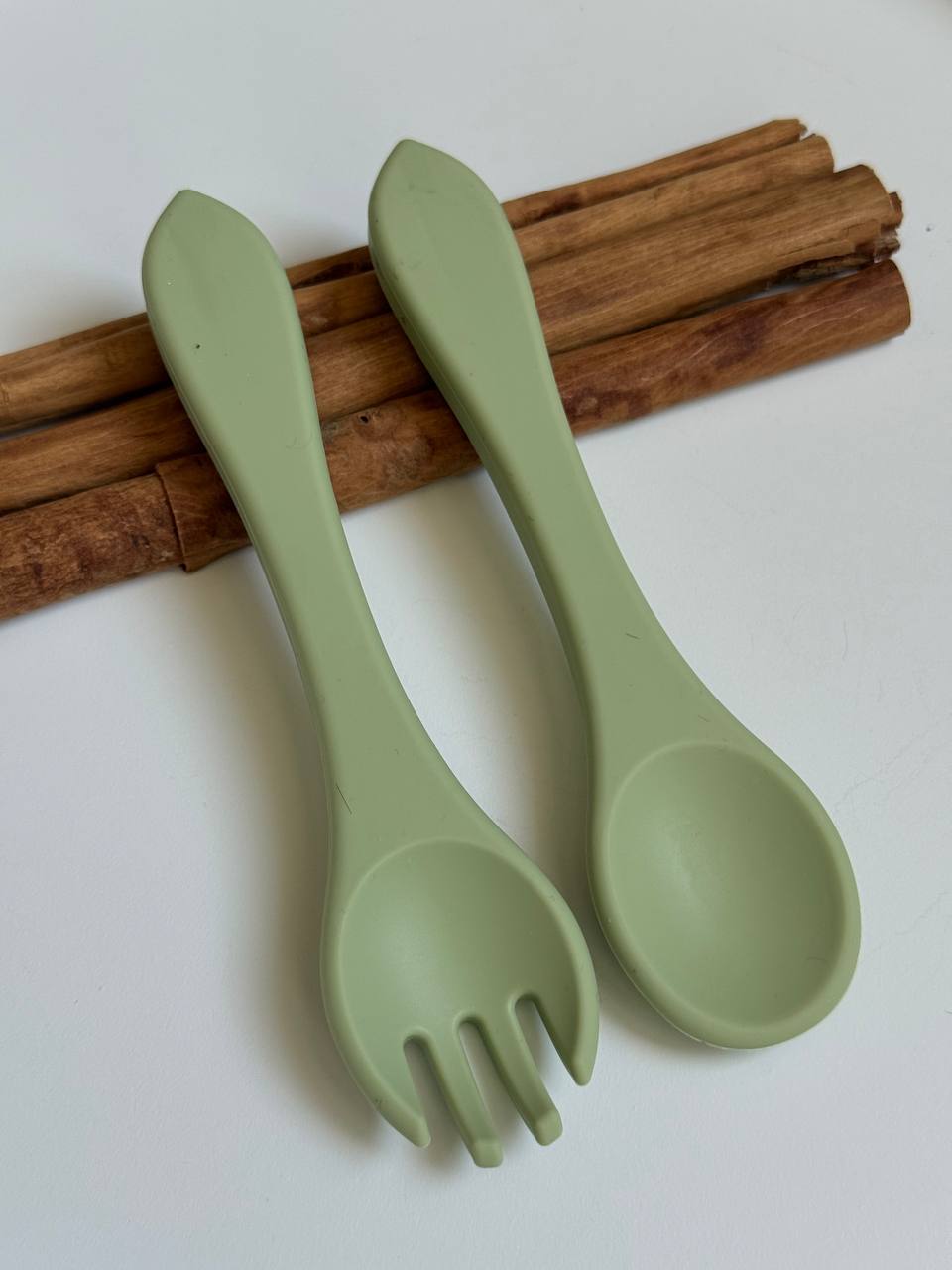Прибори силіконові Оливка (olive)