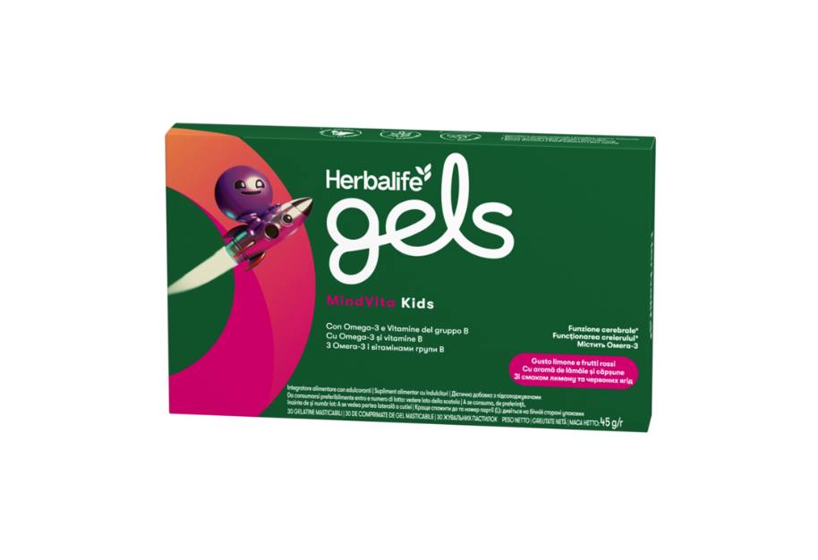 Herbalife Gels MindVita Kids (Майнд Віта Кідз) ДЛЯ ДІТЕЙ жувальні пастилки (підтримка зростаючих потреб мозку)