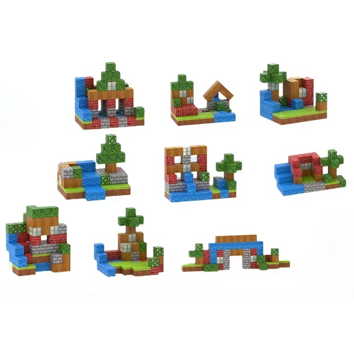 Затишна хатинка 64 дет. | Дитячій магнітний конструктор в стилі Minecraft