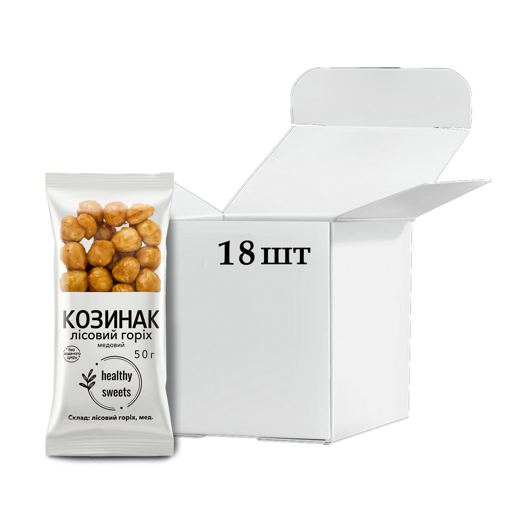 Козинак Лісовий Горіх 50 г Бокс 18 шт