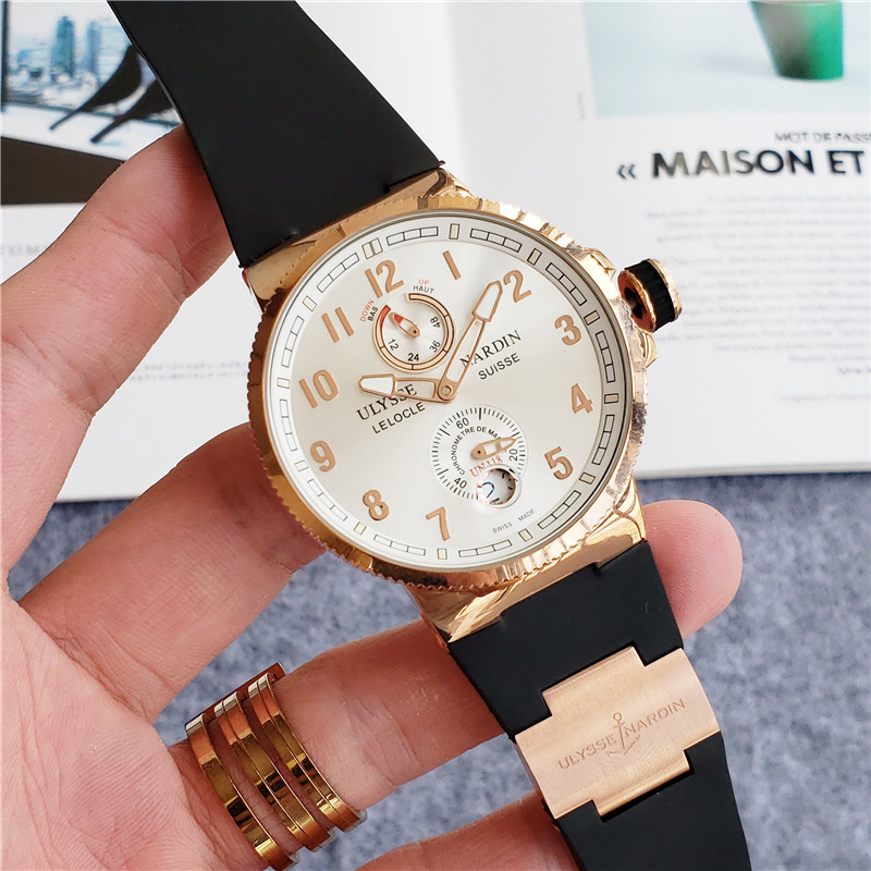 Ulysse Nardin Marine Chronometer features an 18k white