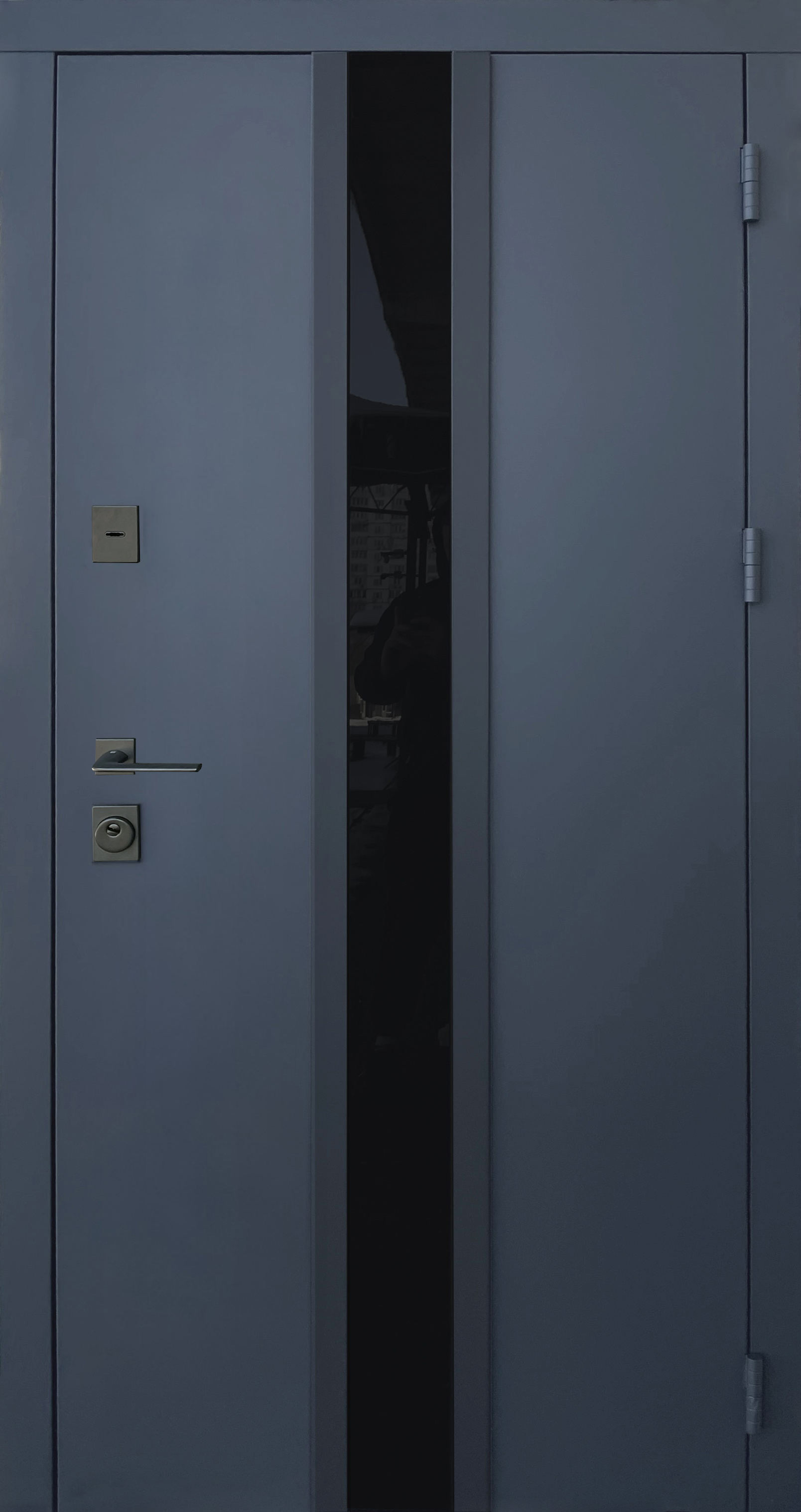 Qdoors Стріт Флай  RAL7021/біла шагрень 2к Ч/Б