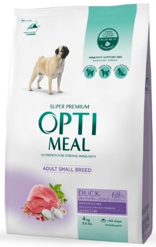 Оптіміл сухий корм для собак малих порід - качка 4 кг
