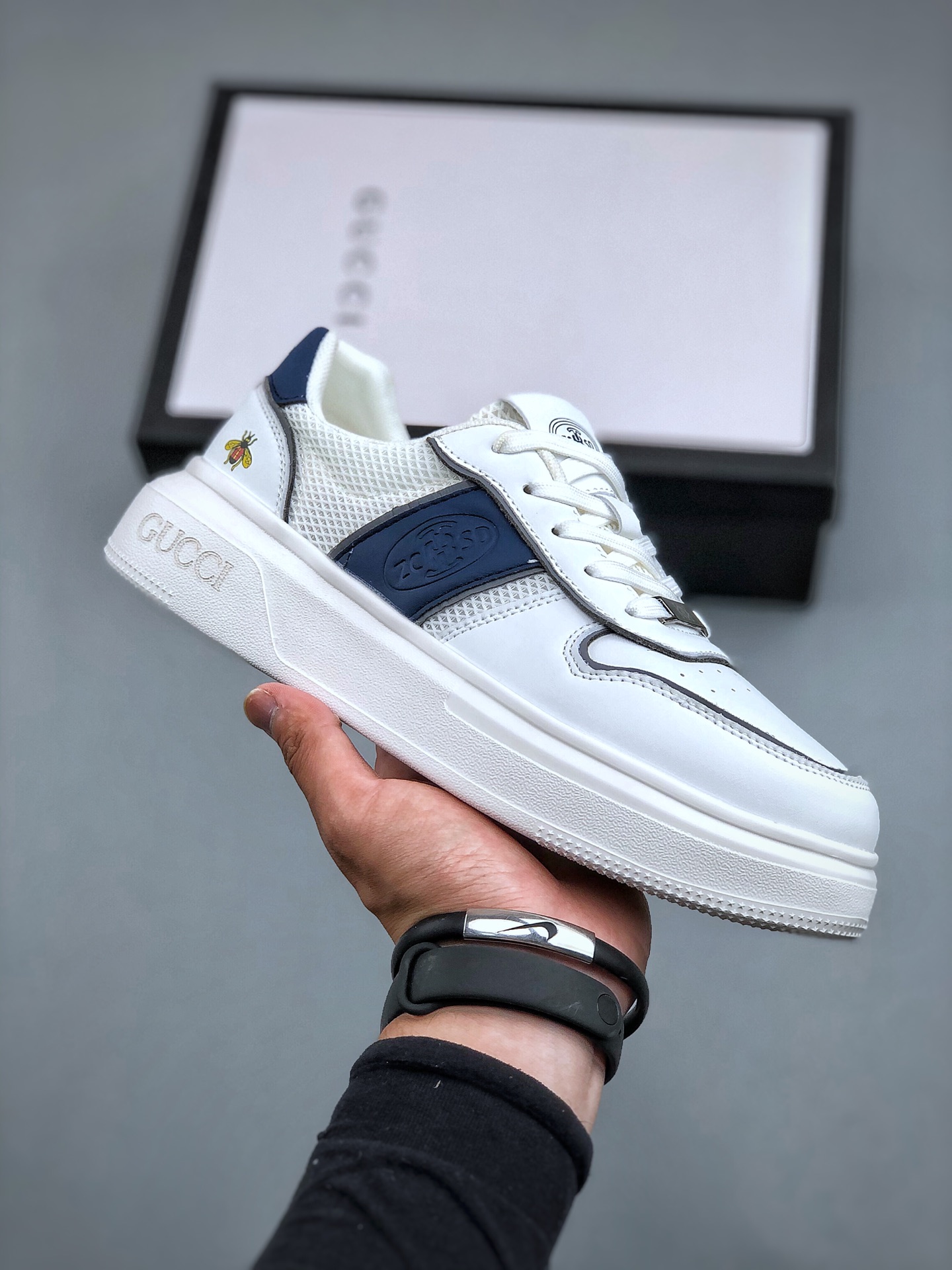 Gucci Screener patent leather trainers