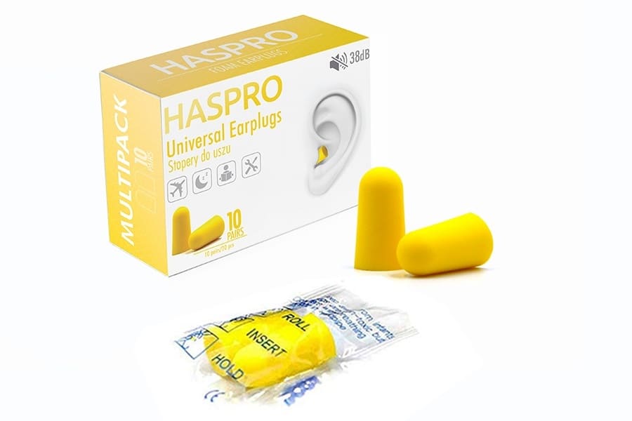 Пінні беруші для сну Haspro Multipack 10 пар жовтого кольору