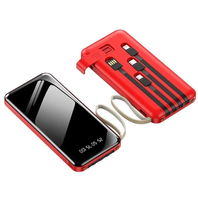 Power Bank ProTech 8000mAh LED ліхтар, зарядний кабель 4в1 USB, Type-C, micro USB Z-15