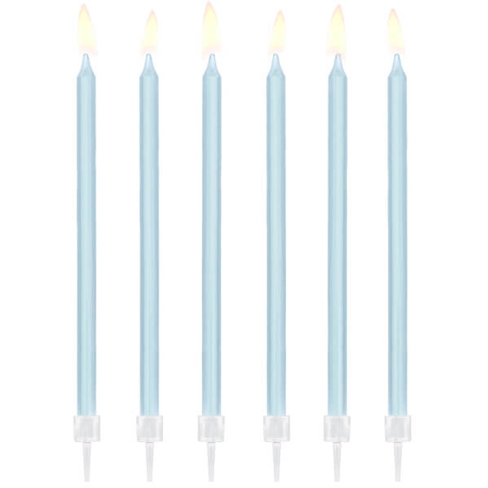 Свічки паличками довгі блакитні 12шт