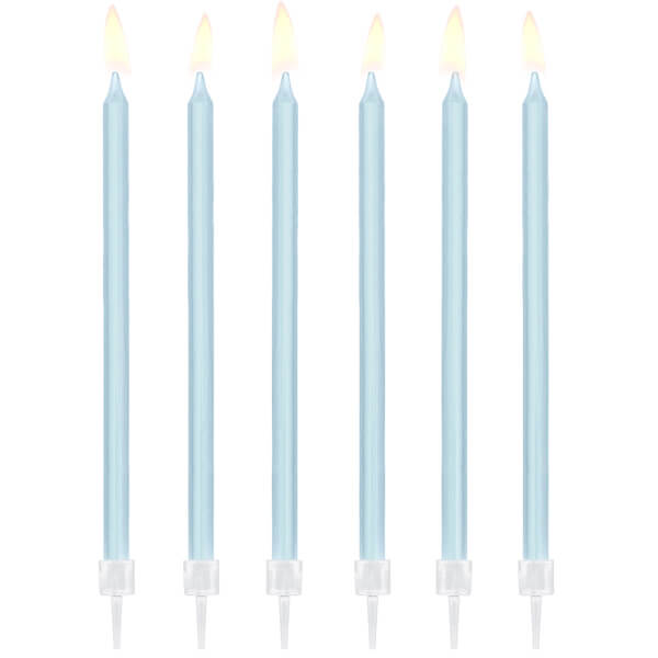 Свічки паличками довгі блакитні 12шт