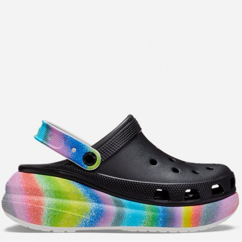 Crocs Classic Crush Clog Сабо Крокси жіночі чорні-мульті