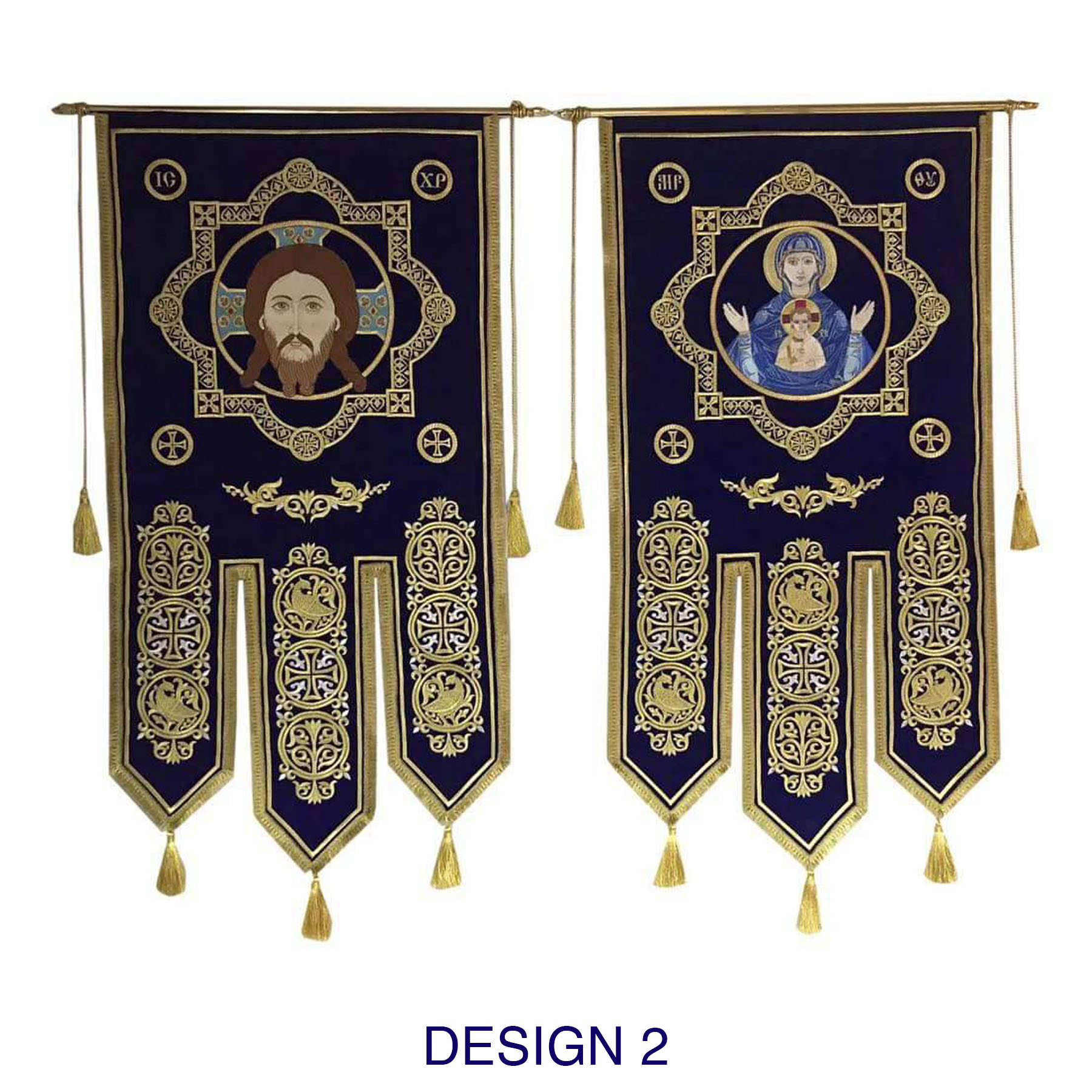 Embroidered Gonfalons "Golden Round"