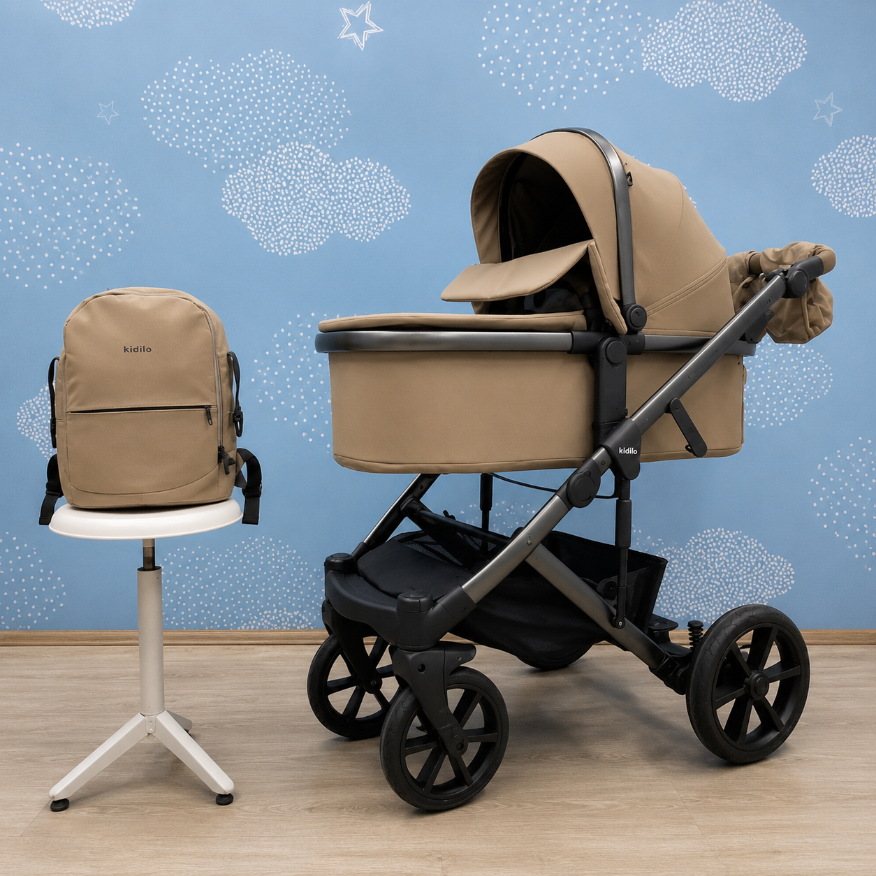 Коляска-трансформер Kidilo F2X Khaki