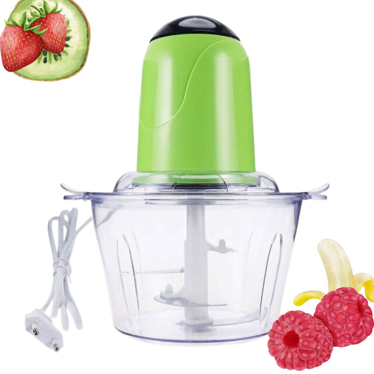 Блендер-подрібнювач «Блискавка» Vegetable Mixer, 1,8 л, 300 Вт, двоярусне лезо 