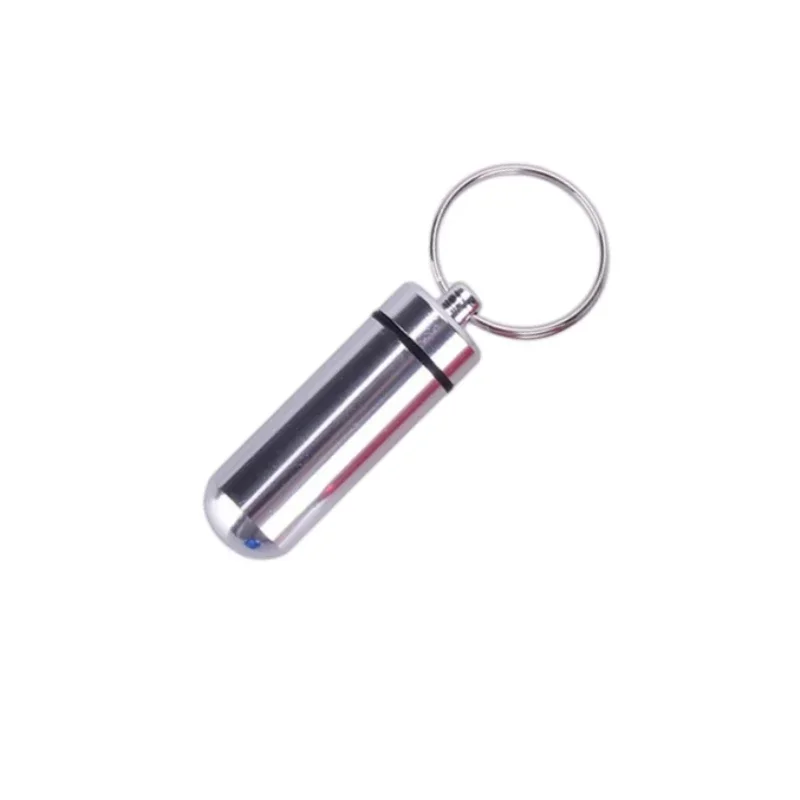 Металевий футляр для зберігання та транспортування берушів в сріблястому кольорі