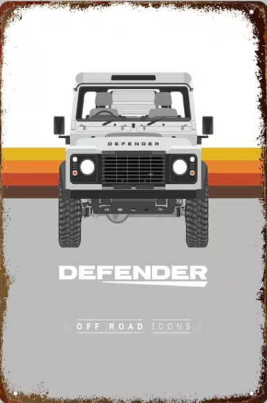 TIN SIGN - RETRO DEFENDER